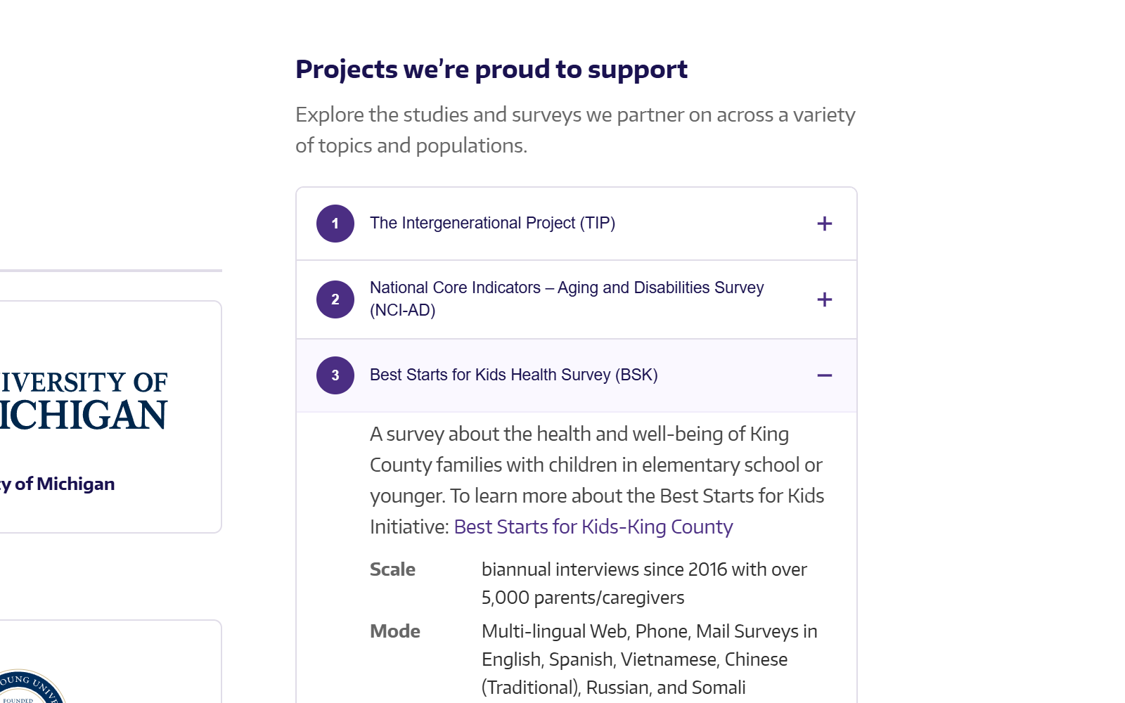 Expanded SRD project showing its research details